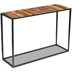Консольный столик, массивная переработанная древесина, 110х35x76 см цена и информация | Столы-консоли | 220.lv