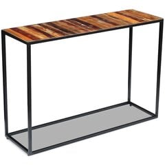 Консольный столик, массивная переработанная древесина, 110х35x76 см цена и информация | Столы-консоли | 220.lv