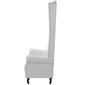 vidaXL krēsls ar augstu atzveltni, balta mākslīgā āda cena un informācija | Atpūtas krēsli | 220.lv