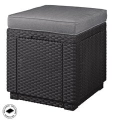 Садовый стул / ящик для хранения, куб с подушкой, серый цена и информация | Keter Автотовары | 220.lv