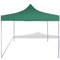 vidaXL saliekama telts, 3x3 m, zaļa цена и информация | Беседки, навесы, тенты | 220.lv