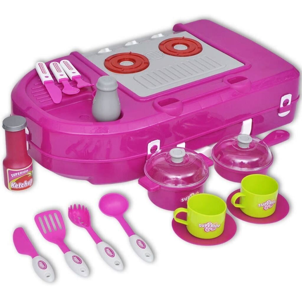 Bērnu rotaļu virtuve ar skaņas un gaismas efektiem, rozā цена и информация | Rotaļlietas meitenēm | 220.lv