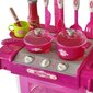 Bērnu rotaļu virtuve ar skaņas un gaismas efektiem, rozā cena un informācija | Rotaļlietas meitenēm | 220.lv