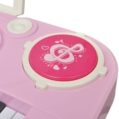 Детский синтезатор со стулом и микрофоном, розовый цена и информация | Развивающие игрушки | 220.lv