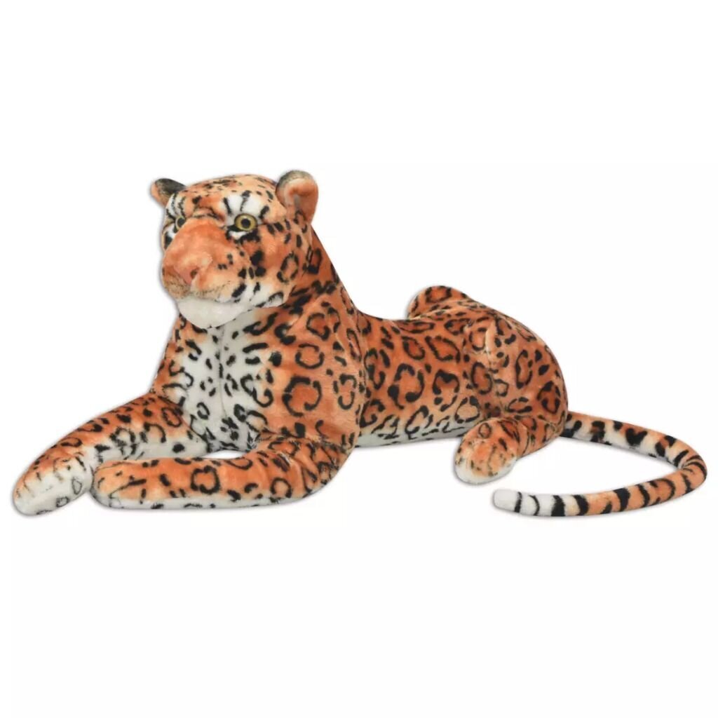 vidaXL rotaļu leopards, XXL, brūns plīšs цена и информация | Mīkstās (plīša) rotaļlietas | 220.lv