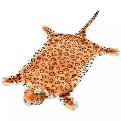 vidaXL leoparda paklājs, 139 cm, brūns plīšs cena un informācija | Paklāji | 220.lv