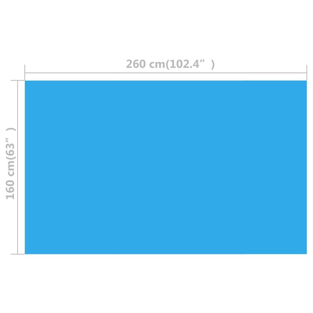 Baseina pārklājs, 260x160 cm, taisnsūra forma, zils PE цена и информация | Baseinu piederumi | 220.lv