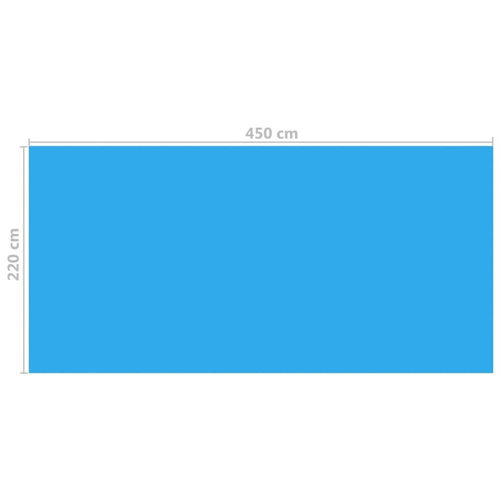 Baseina Pārklājs PE 4.50 x 2.20 m Taisnstūria forma, Zils cena un informācija | Baseinu piederumi | 220.lv