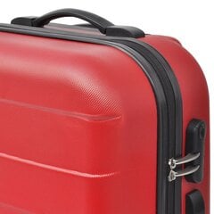 vidaXL trīs koferi ar riteņiem, sarkanā krāsā цена и информация | Чемоданы, дорожные сумки | 220.lv