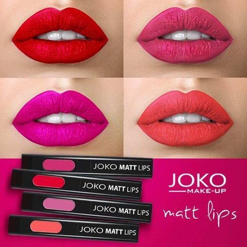 Šķidra matēta Lūpu krāsa Joko Make-Up Matt Lips 5 ml 063 Simply Red , 060 It's Genius cena un informācija | Lūpu krāsas, balzāmi, spīdumi, vazelīns | 220.lv
