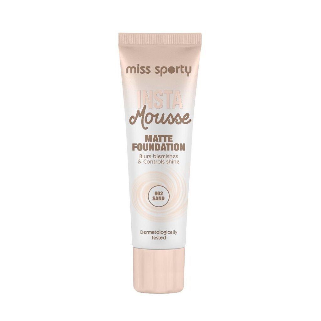 Make-up bāze Miss Sporty Insta Mousse Matte Foundation 002 Sand, 30 ml cena un informācija | Grima bāzes, tonālie krēmi, pūderi | 220.lv