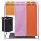 3-daļīgs veļas grozs ar mazgāšanas kasti cena un informācija | Vannas istabas aksesuāri | 220.lv