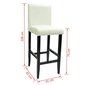 vidaXL bāra krēsli, 4 gab., balta mākslīgā āda cena un informācija | Virtuves un ēdamistabas krēsli | 220.lv