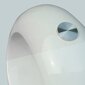 vidaXL kafijas galdiņš ar ovālas formas stikla virsmu, spīdīgs, balts cena un informācija | Žurnālgaldiņi | 220.lv