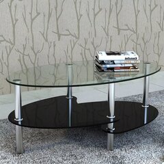 vidaXL kafijas galdiņš ar ekskluzīvu dizainu, melns kaina ir informacija | Žurnālgaldiņi | 220.lv