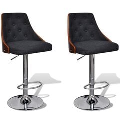 Барные стулья со спинкой и регулируемой высотой, 2 шт. цена и информация | Стулья для кухни и столовой | 220.lv