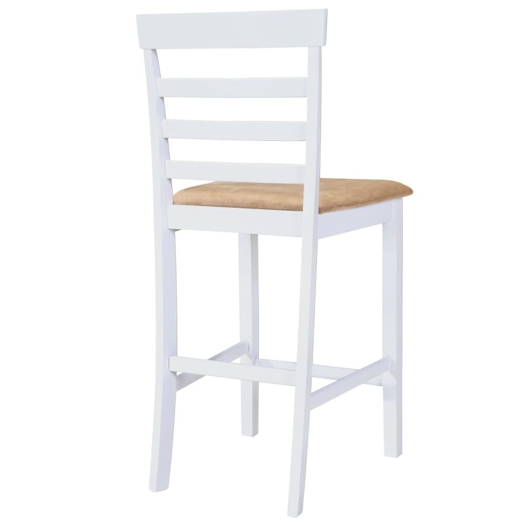 vidaXL bāra krēsli, 2 gab., balts audums цена и информация | Virtuves un ēdamistabas krēsli | 220.lv