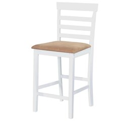 vidaXL bāra krēsli, 2 gab., balts audums цена и информация | Стулья для кухни и столовой | 220.lv