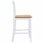 vidaXL bāra krēsli, 2 gab., balts audums цена и информация | Virtuves un ēdamistabas krēsli | 220.lv