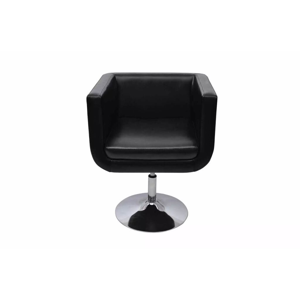 vidaXL atpūtas krēsli, 2 gab., melna mākslīgā āda цена и информация | Atpūtas krēsli | 220.lv