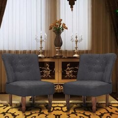 2 Кресла с подлокотником и подлокотниками Серый цена и информация | Кресла в гостиную | 220.lv