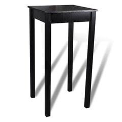 vidaXL bāra galds, 55x55x107 cm, melns MDF cena un informācija | Virtuves galdi, ēdamgaldi | 220.lv