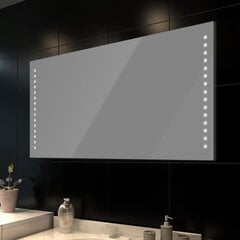 Настенное зеркало в ванную комнату со светодиодной подсветкой 100 х 60 см цена и информация | Зеркала | 220.lv