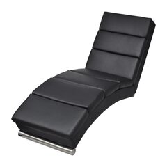 vidaXL zvilnis, melna mākslīgā āda cena un informācija | Atpūtas krēsli | 220.lv