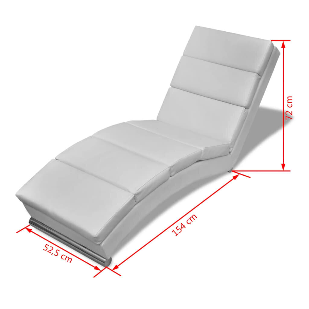 vidaXL zvilnis, balta mākslīgā āda cena un informācija | Atpūtas krēsli | 220.lv