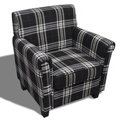 vidaXL atpūtas krēsls ar matraci, melns audums cena un informācija | Atpūtas krēsli | 220.lv