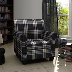 vidaXL atpūtas krēsls ar matraci, melns audums цена и информация | Кресла в гостиную | 220.lv