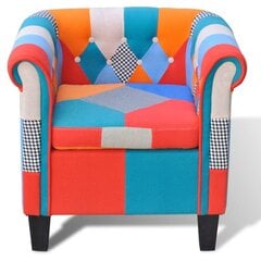 Кресло для отдыха с подлокотниками и дизайном из текстильной мозаики цена и информация | Кресла в гостиную | 220.lv