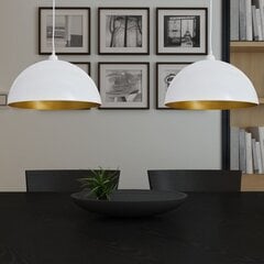 vidaXL griestu lampas, 2 gab., regulējams augstums, pusapaļas, baltas cena un informācija | Lustras | 220.lv