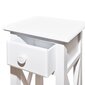 vidaXL galdiņš ar atvilktni, balts cena un informācija | Konsoles galdiņi | 220.lv