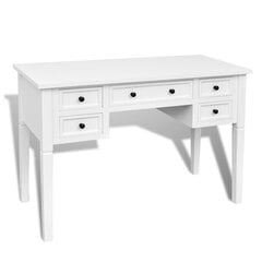 Белый письменный стол с 5 выдвижными ящиками цена и информация | Компьютерные, письменные столы | 220.lv