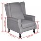 vidaXL atpūtas krēsls, pelēks audums cena un informācija | Atpūtas krēsli | 220.lv