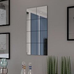 Зеркальная стеклянная плитка без рамы, 8 шт. цена и информация | Зеркала | 220.lv