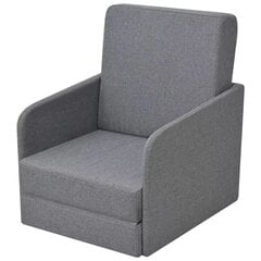 vidaXL izvelkams krēsls, gaiši pelēks audums цена и информация | Кресла для отдыха | 220.lv