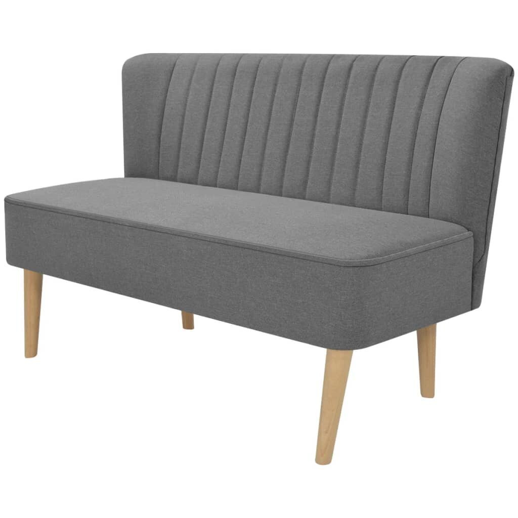 vidaXL auduma dīvāns, 117x55,5x77 cm, gaiši pelēks цена и информация | Dīvāni | 220.lv