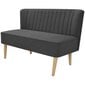 vidaXL auduma dīvāns, 117x55,5x77 cm, tumši pelēks cena un informācija | Dīvāni | 220.lv