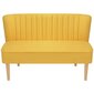 Dīvāns, audums, 117x55,5x77cm, dzeltens cena un informācija | Dīvāni | 220.lv