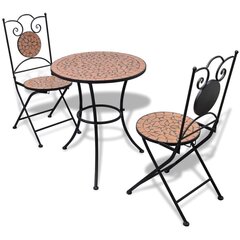 Комплект из стола и стульев Bistro, мозаика терракотового цвета цена и информация | Комплекты уличной мебели | 220.lv