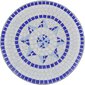 vidaXL 3-daļīgs bistro mēbeļu komplekts, keramikas flīzes, zils, balts cena un informācija | Dārza mēbeļu komplekti | 220.lv