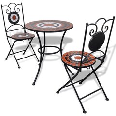 Набор мебели для кафе, стол 60 см Ø, 2 стула, терракот/белая мозаика цена и информация | Комплекты уличной мебели | 220.lv