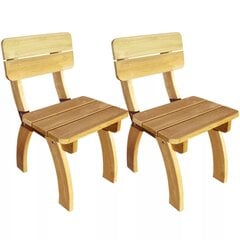 Садовые стулья, 2 шт., пропитанная сосновая древесина цена и информация | Садовые стулья, кресла, пуфы | 220.lv