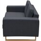 vidaXL divvietīgs un trīsvietīgs auduma dīvāns, tumši pelēks cena un informācija | Dīvānu komplekti | 220.lv