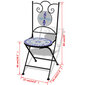 vidaXL saliekami bistro krēsli, 2 gab., keramika, zili un balti цена и информация | Dārza krēsli | 220.lv