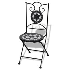 Комплект стульев, чёрный/белый цена и информация | Садовые стулья, кресла, пуфы | 220.lv