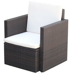 Садовые стулья с подушками, коричневые цена и информация | Садовые стулья, кресла, пуфы | 220.lv