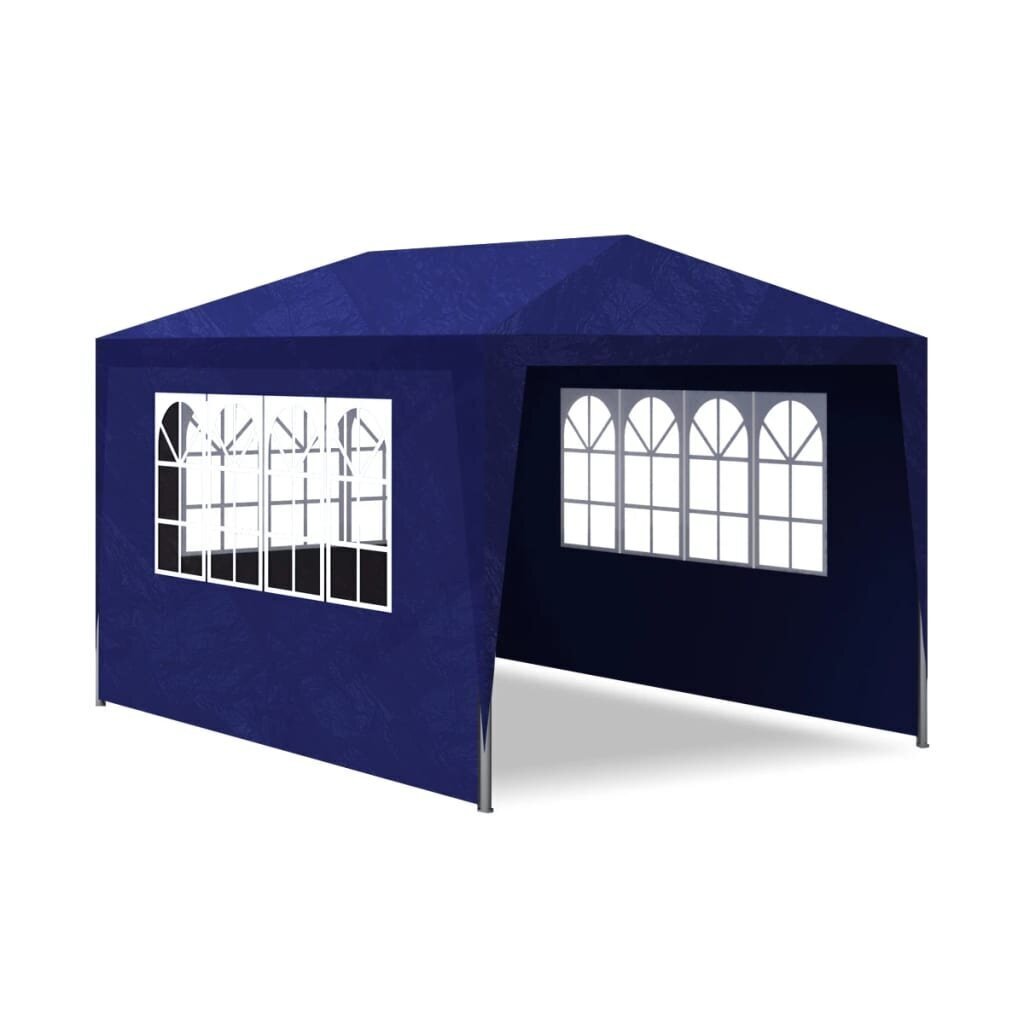 vidaXL svinību telts, 3x4 m, zila cena un informācija | Dārza nojumes un lapenes | 220.lv